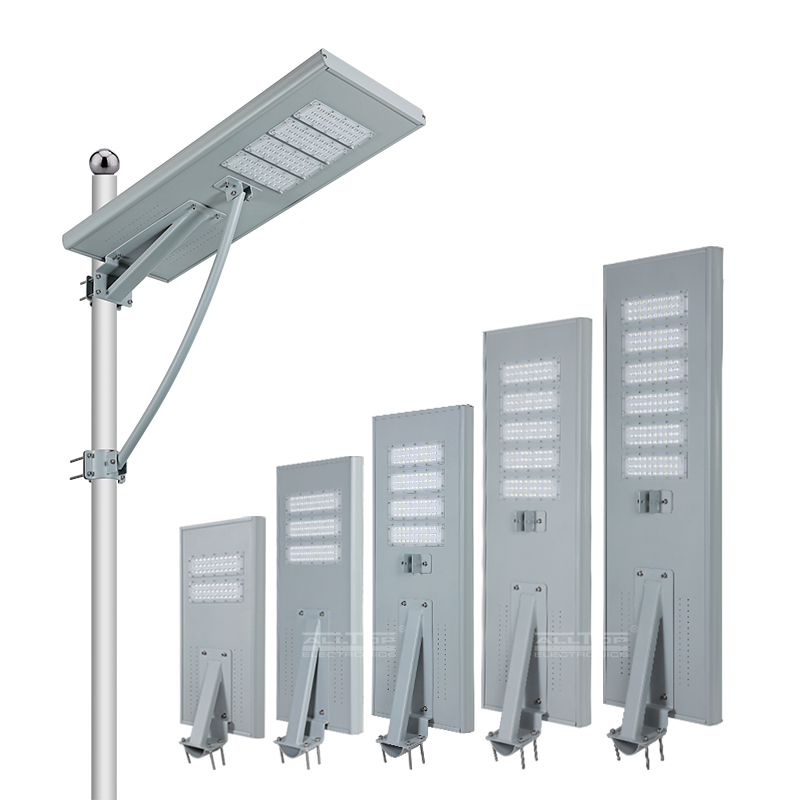 ALLTOP High quality outdoor courtyard lighting ip65 smd 60W 90W 120W 150W 180W integrated all in one led solar street light 3