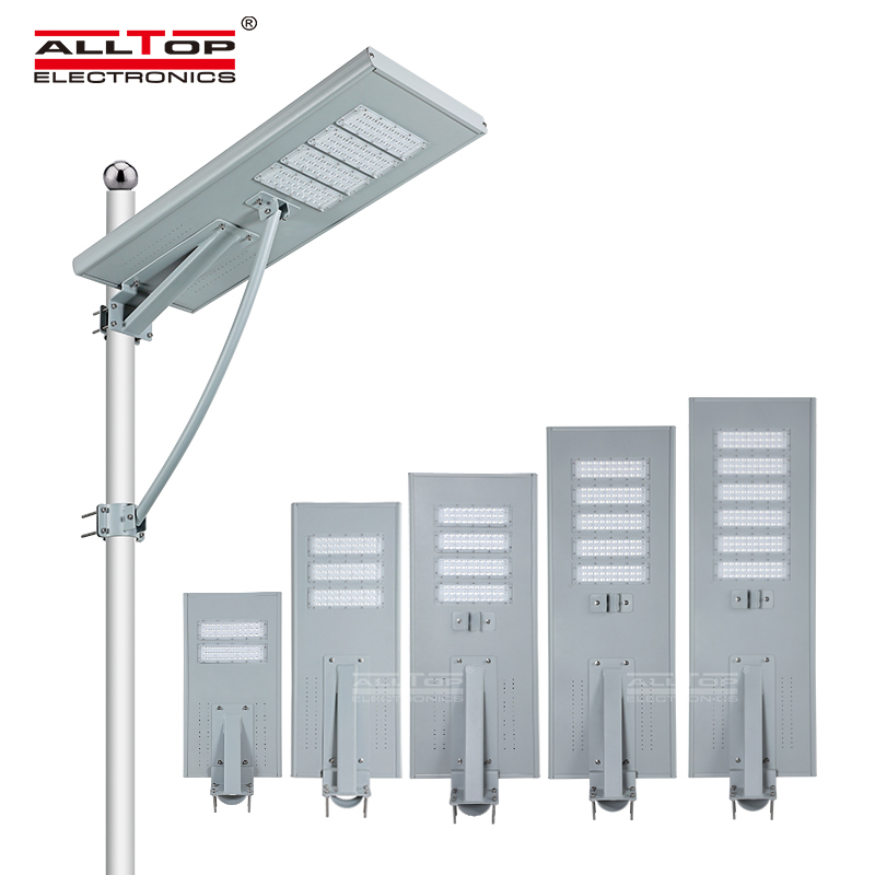 ALLTOP High quality outdoor courtyard lighting ip65 smd 60W 90W 120W 150W 180W integrated all in one led solar street light 2