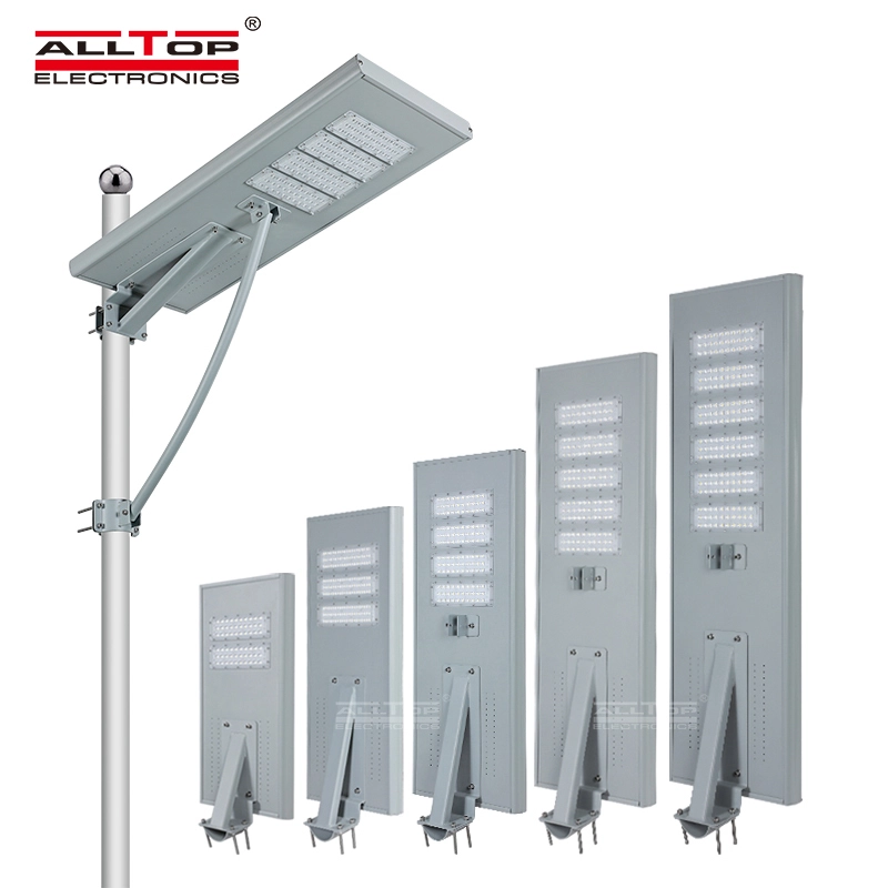 ALLTOP High quality outdoor courtyard lighting ip65 smd 60W 90W 120W 150W 180W integrated all in one led solar street light 1