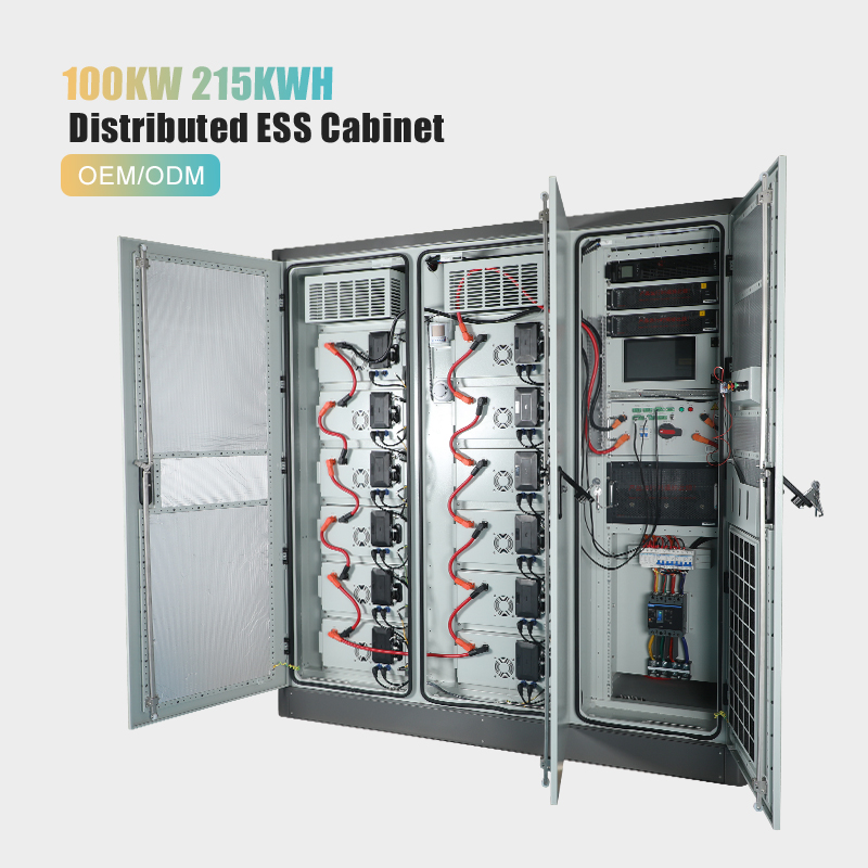 215KWH ESS with 100KW PCS and Solar Charging System Home Solar Energy Storage System Featuring LiFePO4 Battery MPPT 4