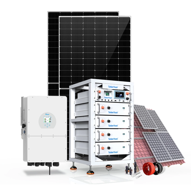 Commercial On/Off Grid Solar System 8.8KW 20KWH Energy Photovoltaic Complete Package Grid Tie Solar System 1