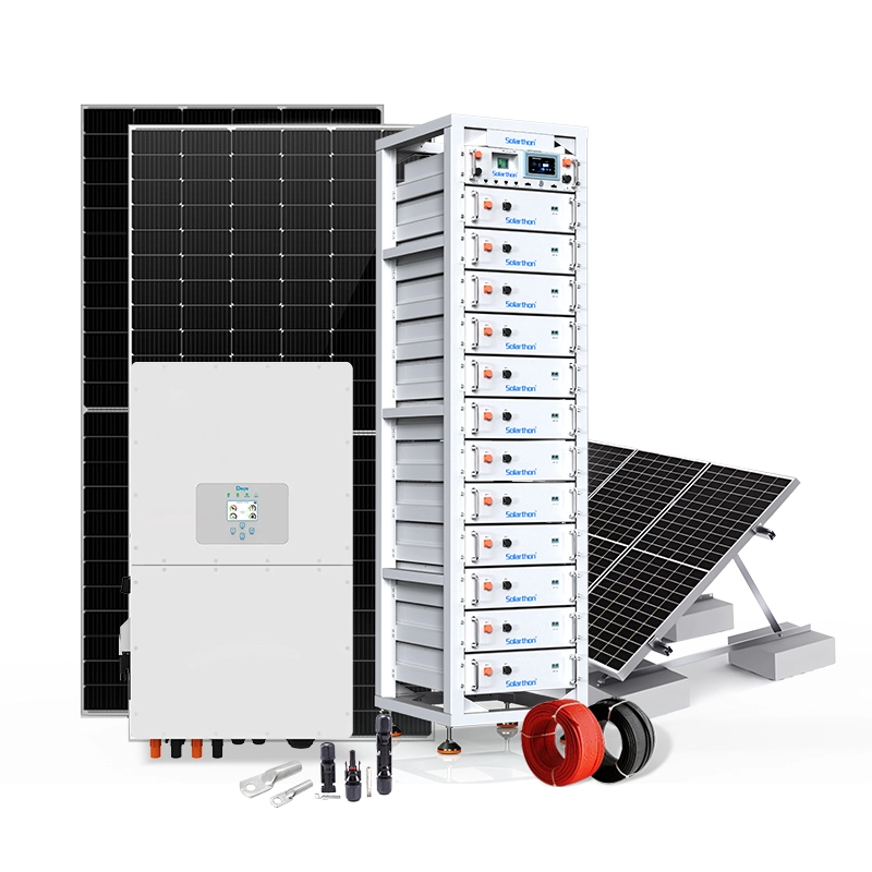 Three Phase 30KW 60KWH Commercial Hybrid Solar Power System Full Kit with Energy Storage and MPPT Controller 1