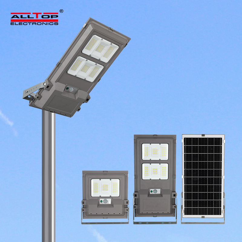 All in One 100w 200w Brightest Solar Street Lights Wide Angle Motion Sensor Remote Control Outdoor Solar Street Light 6