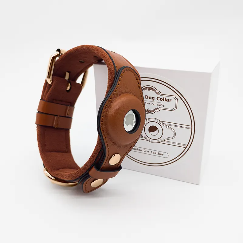 Leather Airtag Collar 20~25 Days Wholesale - Purespet 4