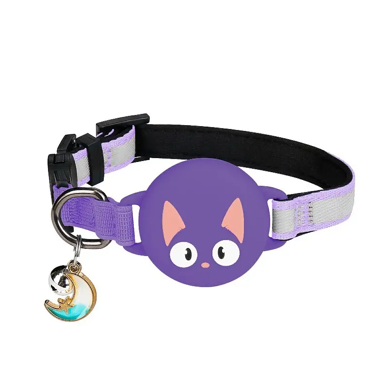 Airtag Holder Cat Collar Nylon+ Food Grade Silicone Wholesale - Purespet 5