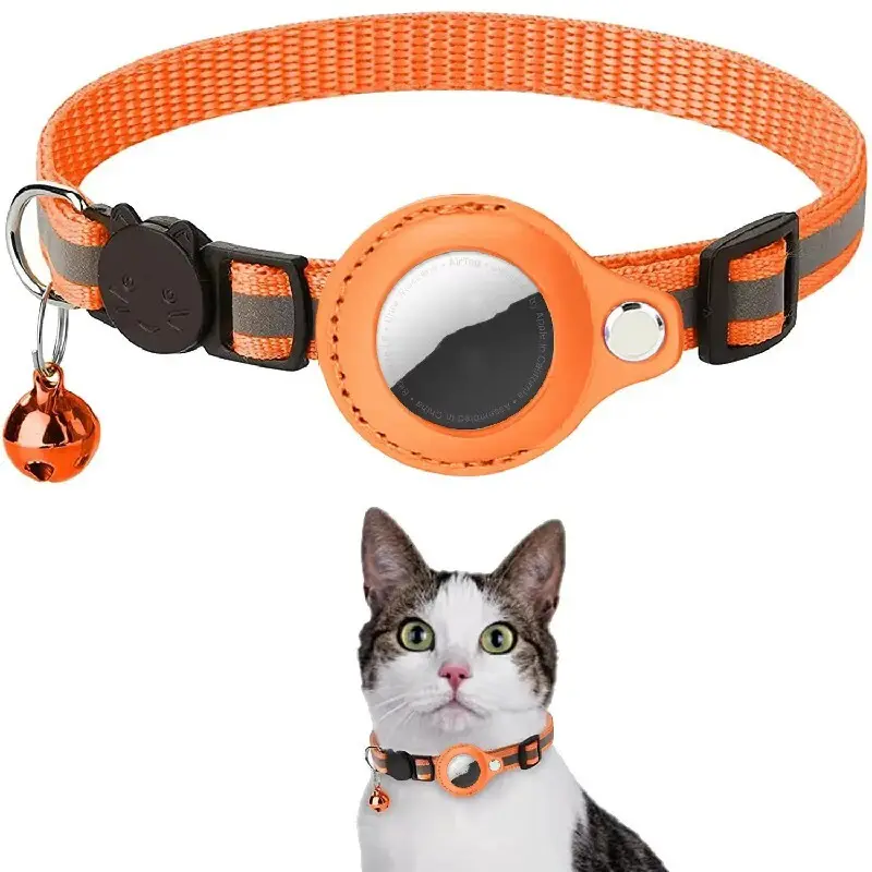 Airtag Apple Dog Collar Black/Blue/Pink/Purple/Red/Orange/Yellow Wholesale - Purespet 3