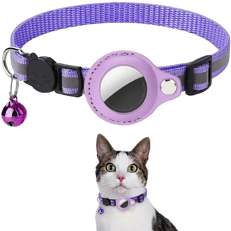 Airtag Apple Dog Collar Black/Blue/Pink/Purple/Red/Orange/Yellow Wholesale - Purespet 5