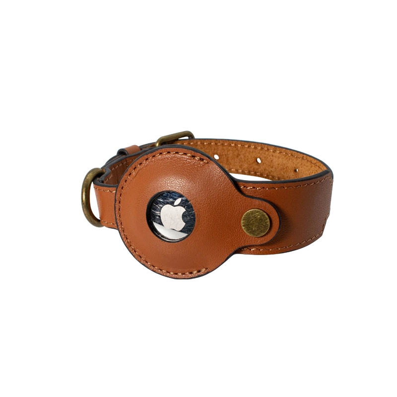 Coleira AirTag de couro para gato | Coleiras leves para gatos AirTag PSP-609 1
