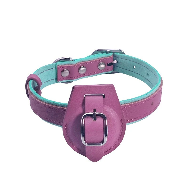 Hochwertiges Katzenhalsband aus Leder für Apple AirTag | Katzenhalsband mit Airtag-Halter PSP-812 1