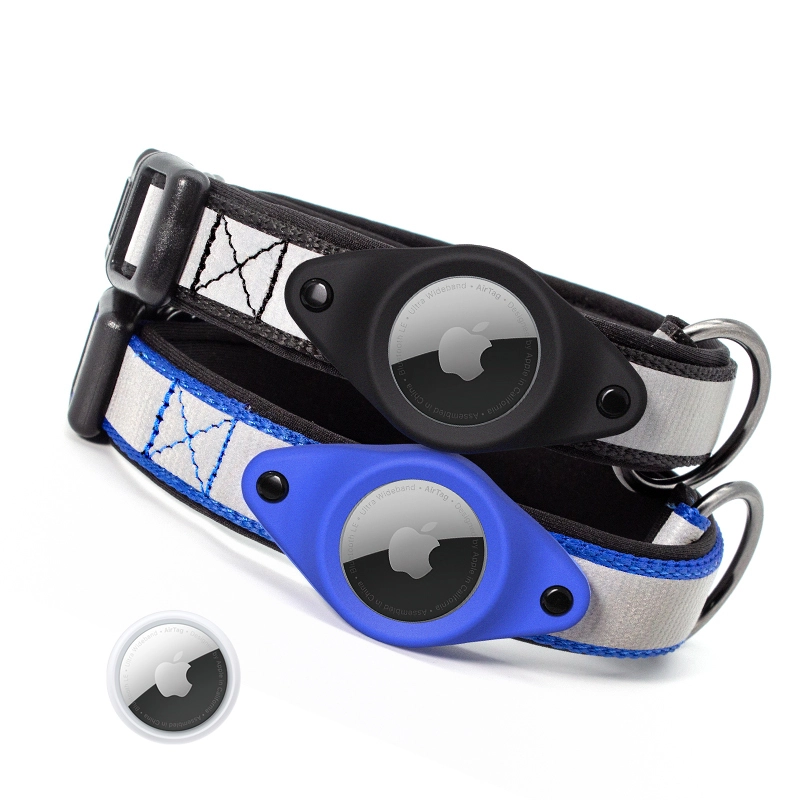 Adjustable AirTag Dog Collar | Durable Nylon Dog Collar with Apple AirTag Holder PSP-304 1