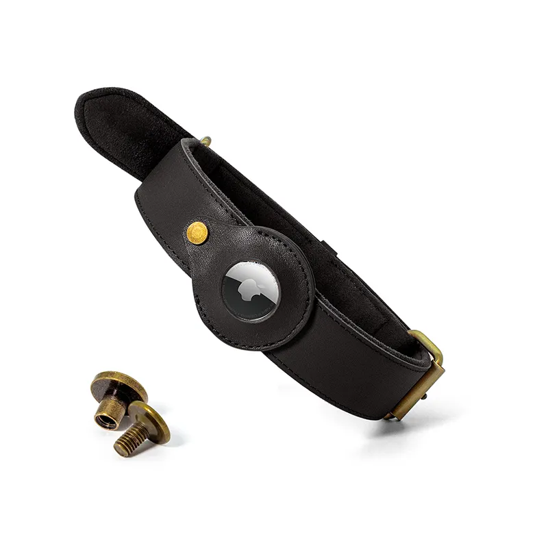 Apple Dog Tracker Collar Black/Brown by Purespet 2