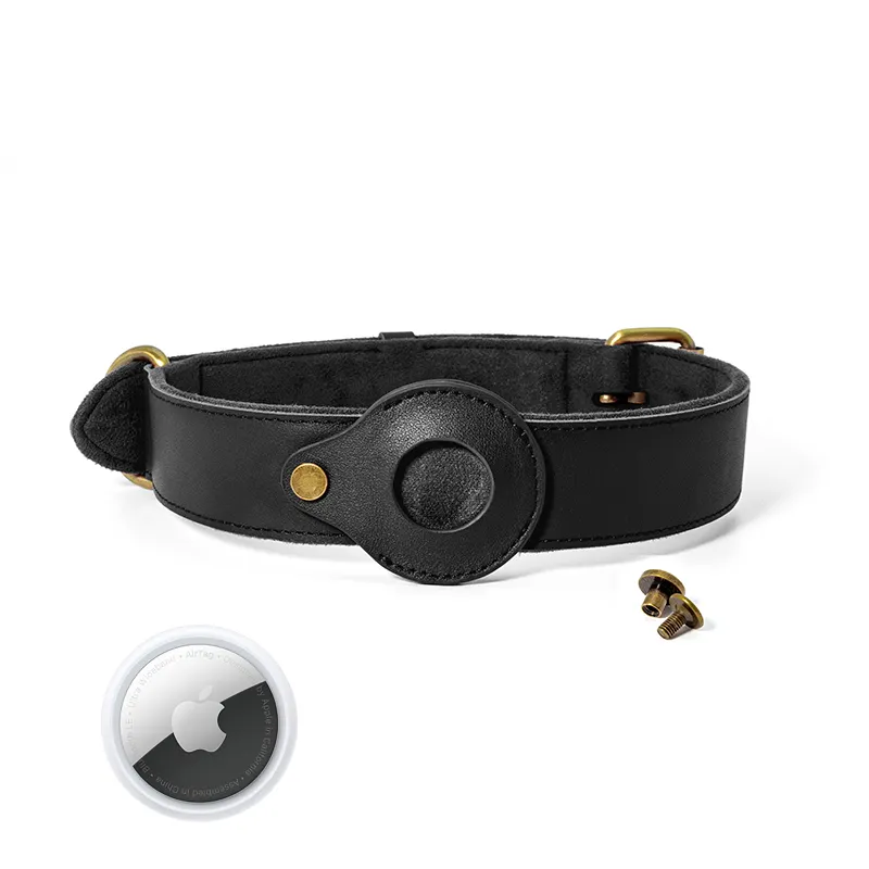 Apple Dog Tracker Collar Black/Brown by Purespet 3