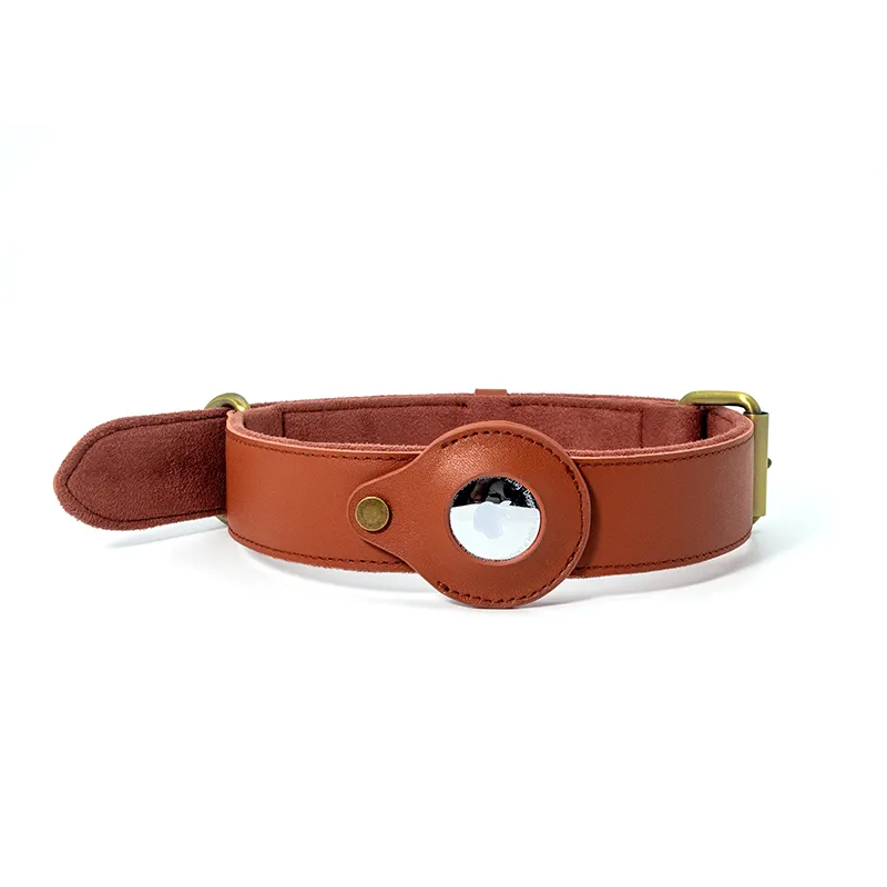 Apple Dog Tracker Collar Black/Brown by Purespet 4