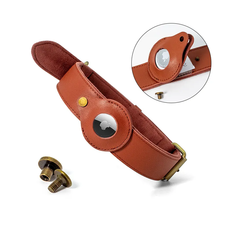 Apple Dog Tracker Collar Black/Brown by Purespet 7