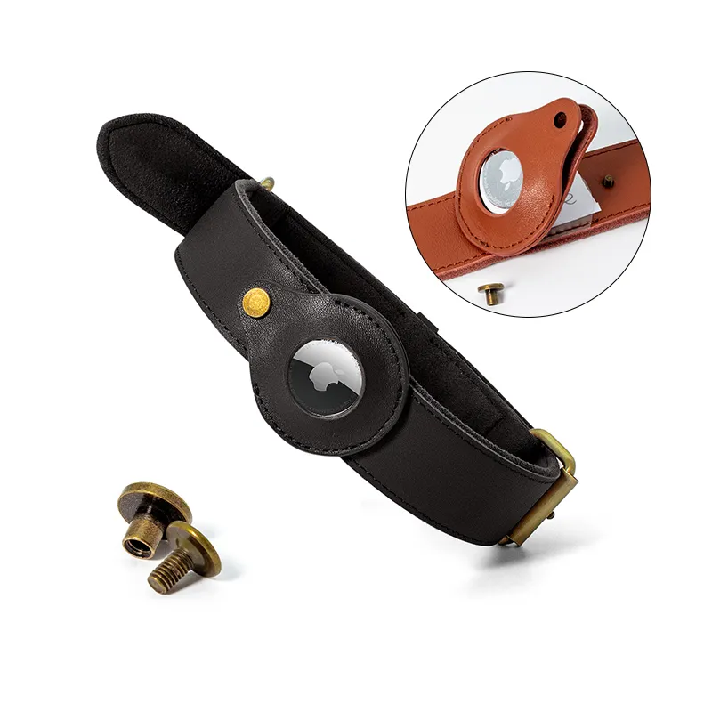 Apple Dog Tracker Collar Black/Brown by Purespet 8