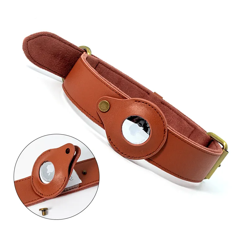 Apple Dog Tracker Collar Black/Brown by Purespet 13