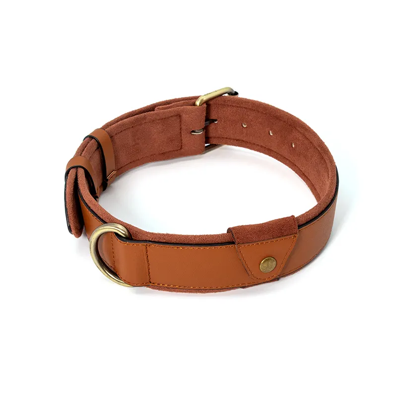Apple Air Tag Dog Collar Full Grain Cow Leather Wholesale - Purespet 2