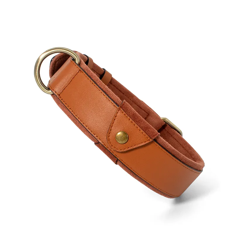 Apple Air Tag Dog Collar Full Grain Cow Leather Wholesale - Purespet 4