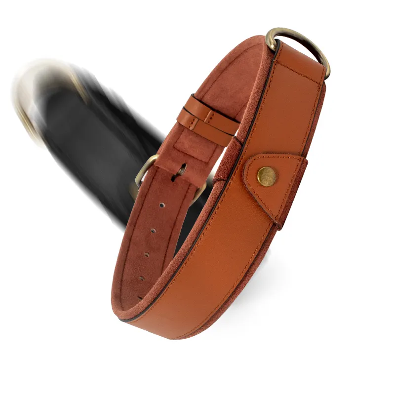 Apple Air Tag Dog Collar Full Grain Cow Leather Wholesale - Purespet 8