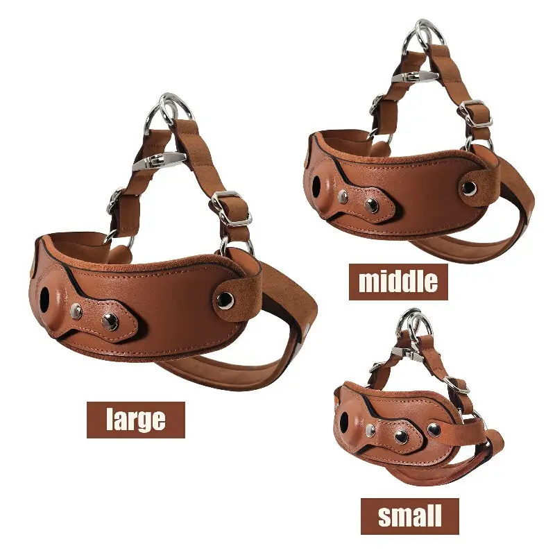 Airtag Harness Full Grain Cow Leather Products Wholesale - Purespet 3