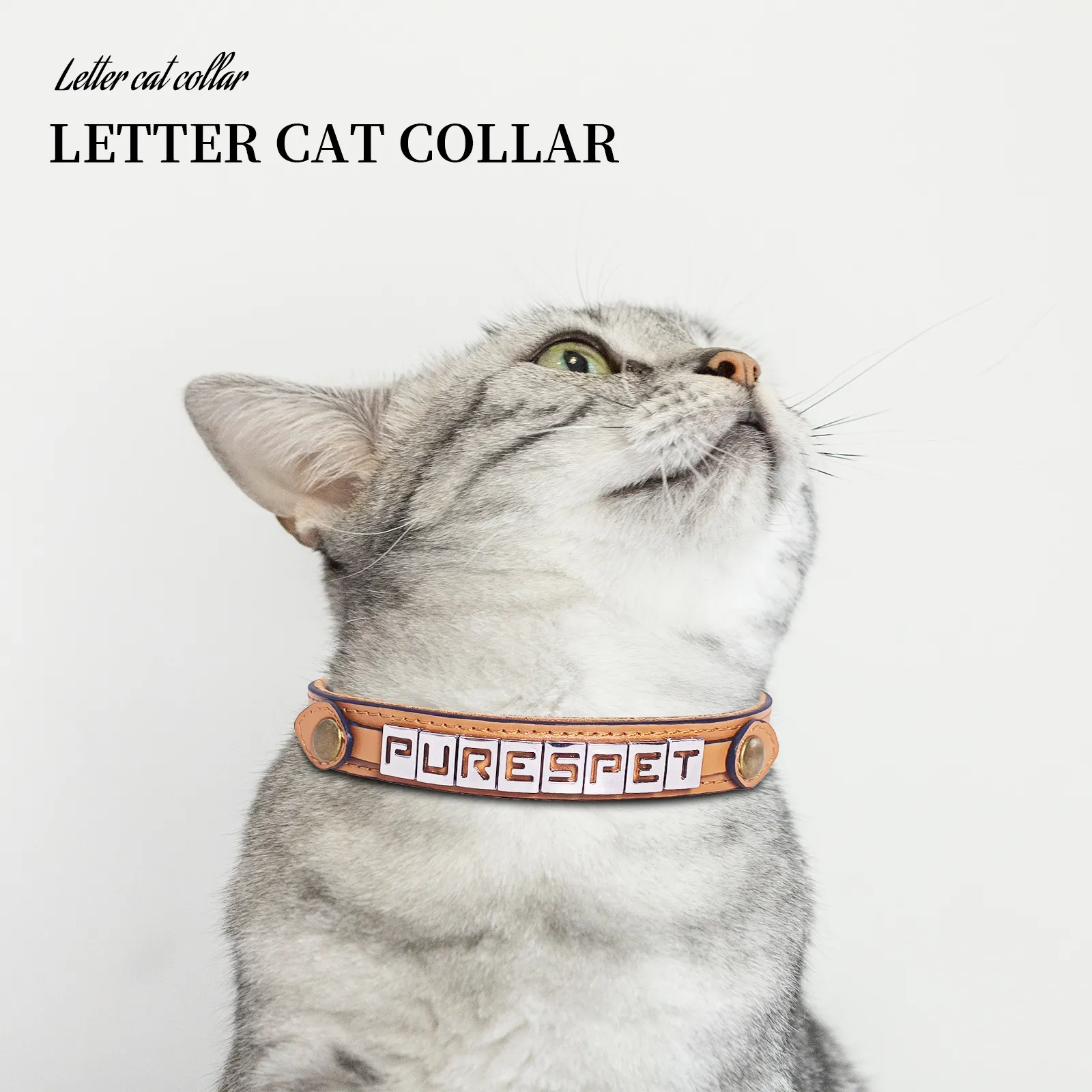 Handcrafted Leather Dog Collars Brown - - 2