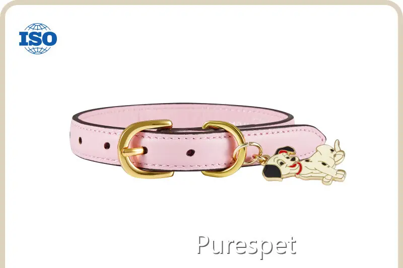 Personalised Puppy Collar Full Grain Cow Leather Wholesale - 1