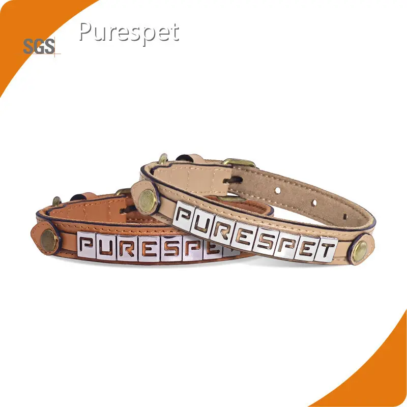 Handcrafted Leather Dog Collars Brown - - 1