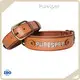 Personalized Leather Dog Collars Brown - - 1