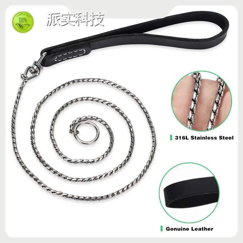 Dog Collar and Lead Set Stainless Steel Chain Custom Collar-Leash-Harness Wholesale - Purespet 1