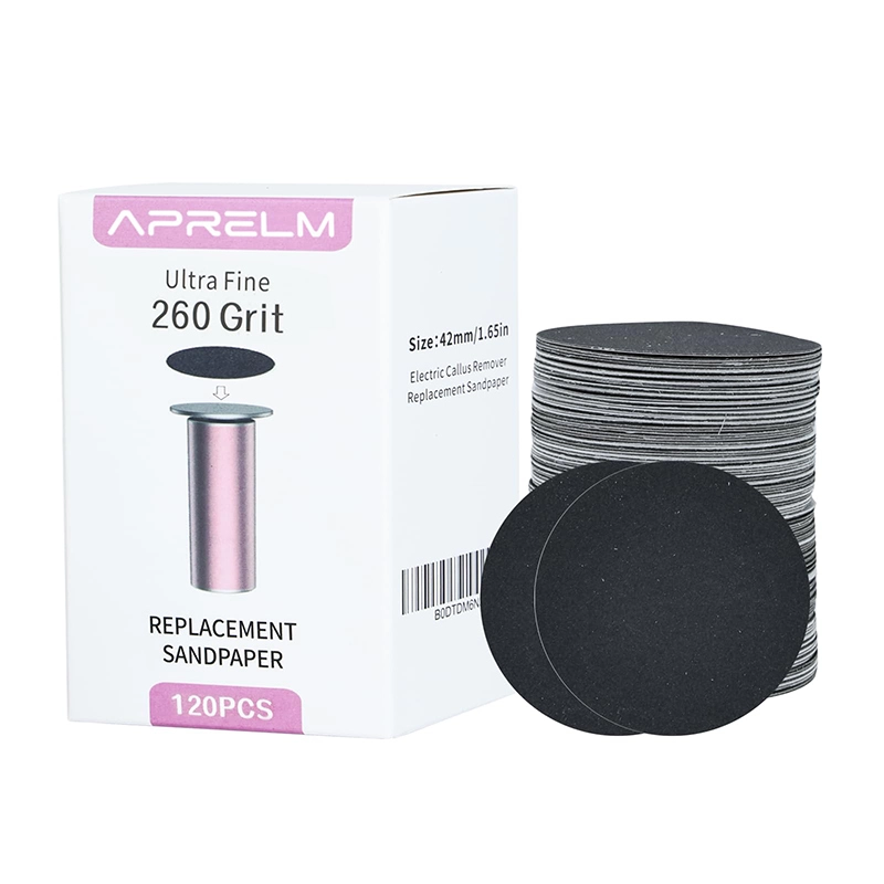 AprElm 260 Grit Fine Sandpaper Refills for Electric Foot Files 1