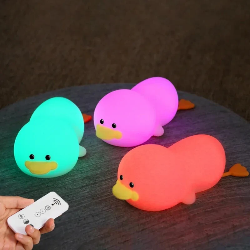 Remote Control USB Charging Silicone Duck Night Light CE573 1