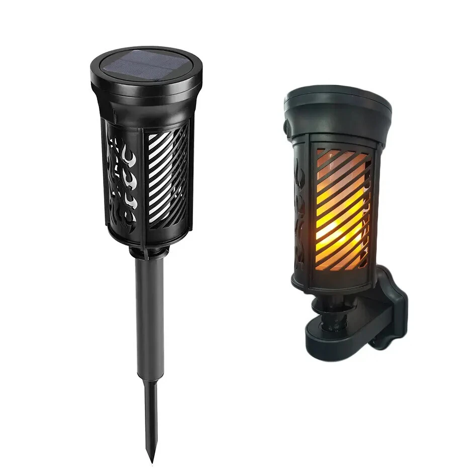 Luzes de chama solar LED piscando jardim ao ar livre lâmpada de chama solar à prova d&39;água anoitecer ao amanhecer ligar/desligar para decoração de paisagem pátio SL039 1