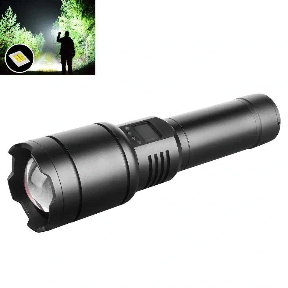 Linterna potente M77 de 700 lúmenes, recargable, LED para exteriores, táctica, para acampar, HDT001 1