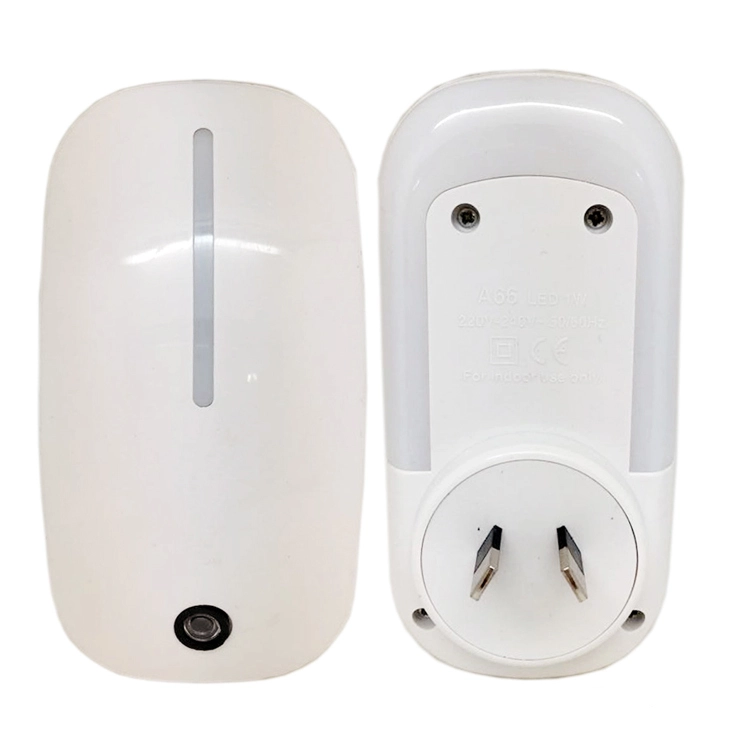 SAA045 Mouse Shape CE ROHS CB LED Sensor Control Auto Plug in Night Light ABS Material Bedroom Warm White Light for Kids 1