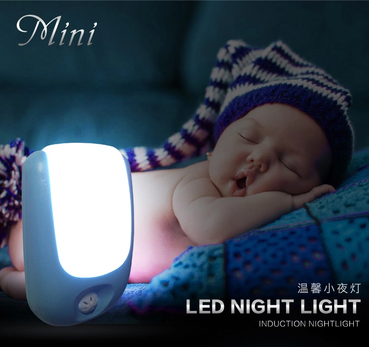 SAA053 CE ROHS LED Sensor Night Light Lamp Rectangle Kids Bedroom Automatic On-Off Switch Modern Design Electric Power ABS Plug-In 1