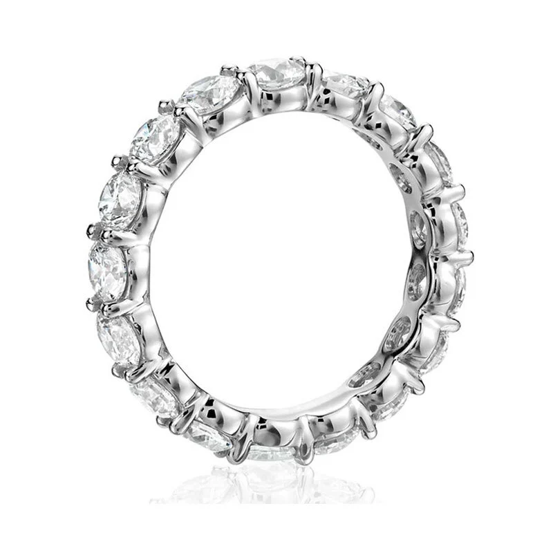 Diamond Eternity Ring in 18K White Gold Wedding Bands for Women 1