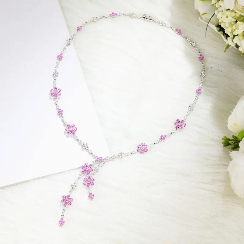Joacii luxury custom silver necklace design for girl 4