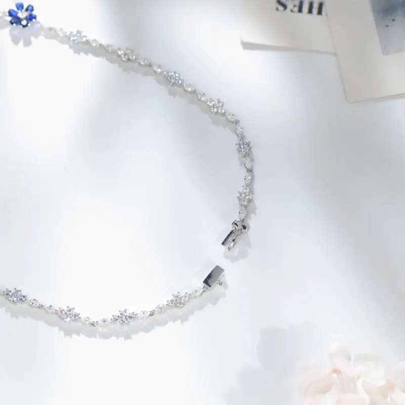 Joacii luxury custom silver necklace design for girl 3