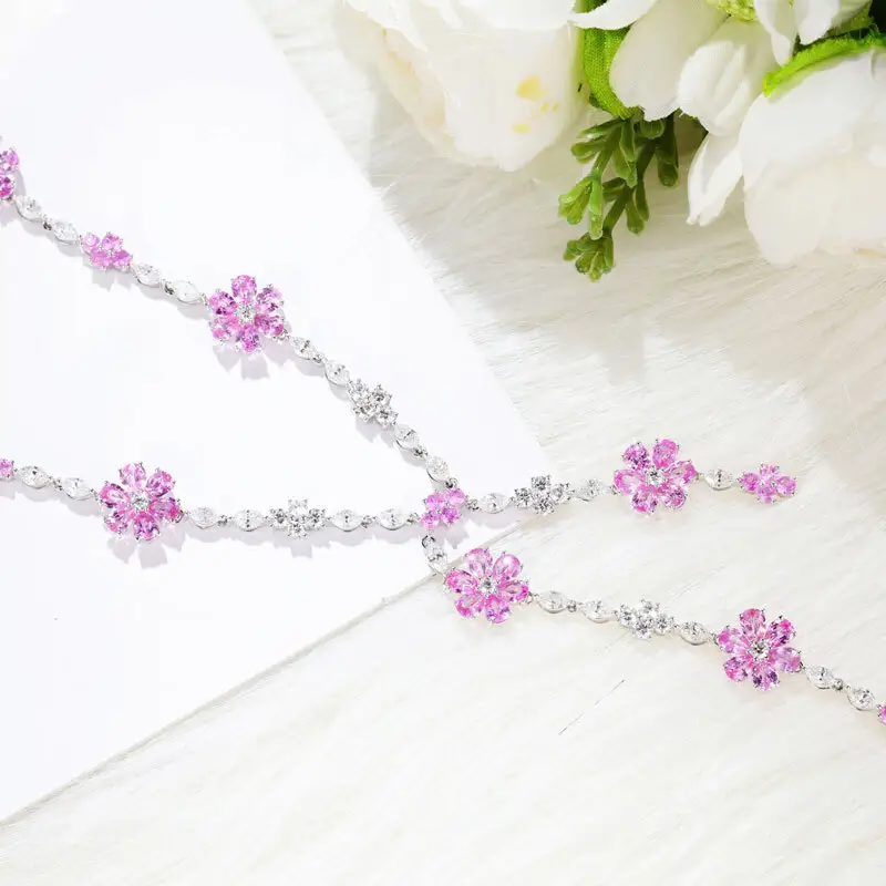 Joacii luxury custom silver necklace design for girl 6