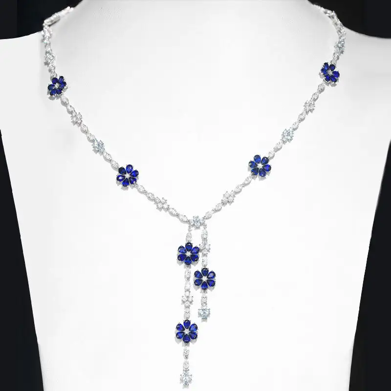 Joacii luxury custom silver necklace design for girl 7