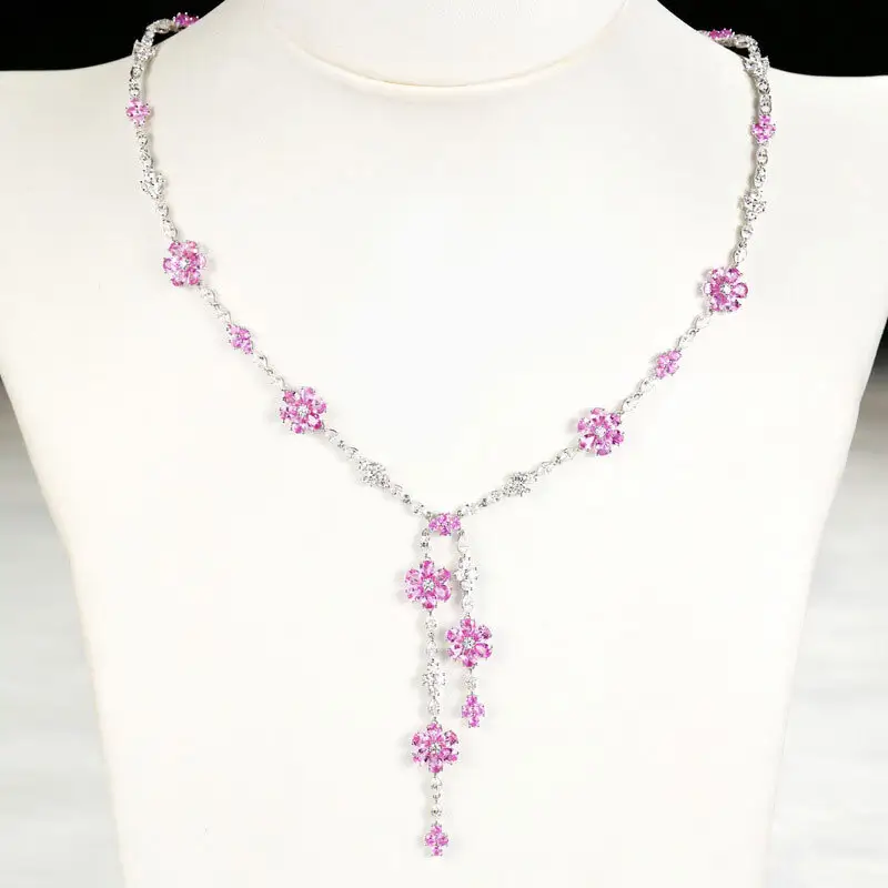 Joacii luxury custom silver necklace design for girl 8