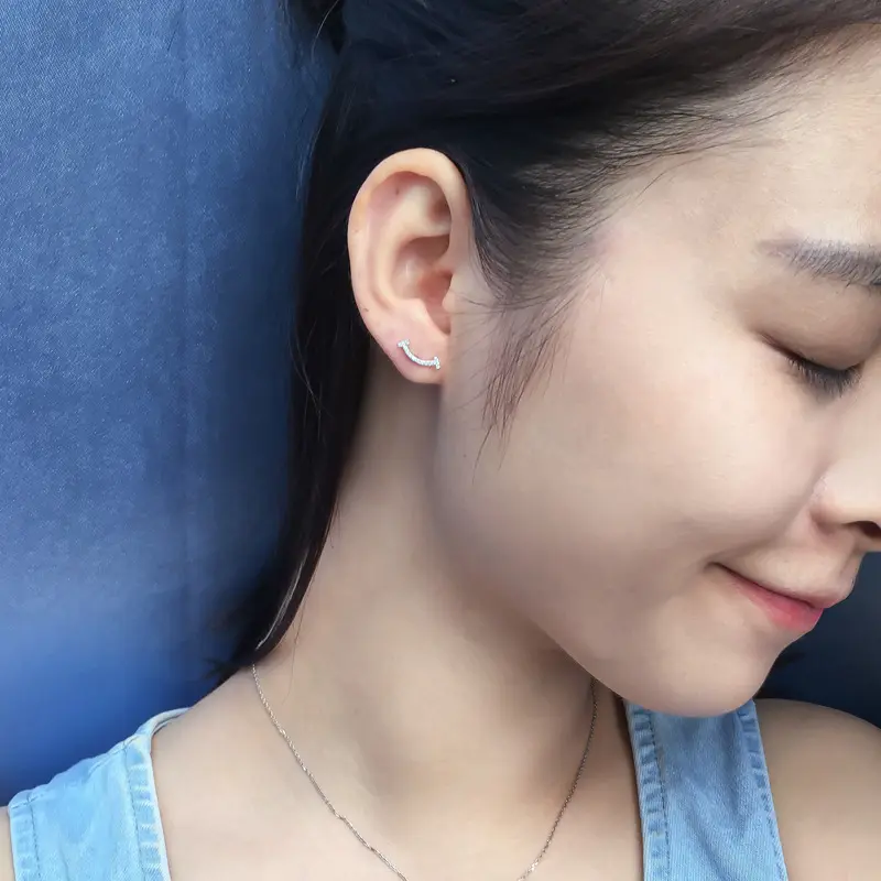 Joacii shaped diamond drop earrings on sale for girlfriend 5