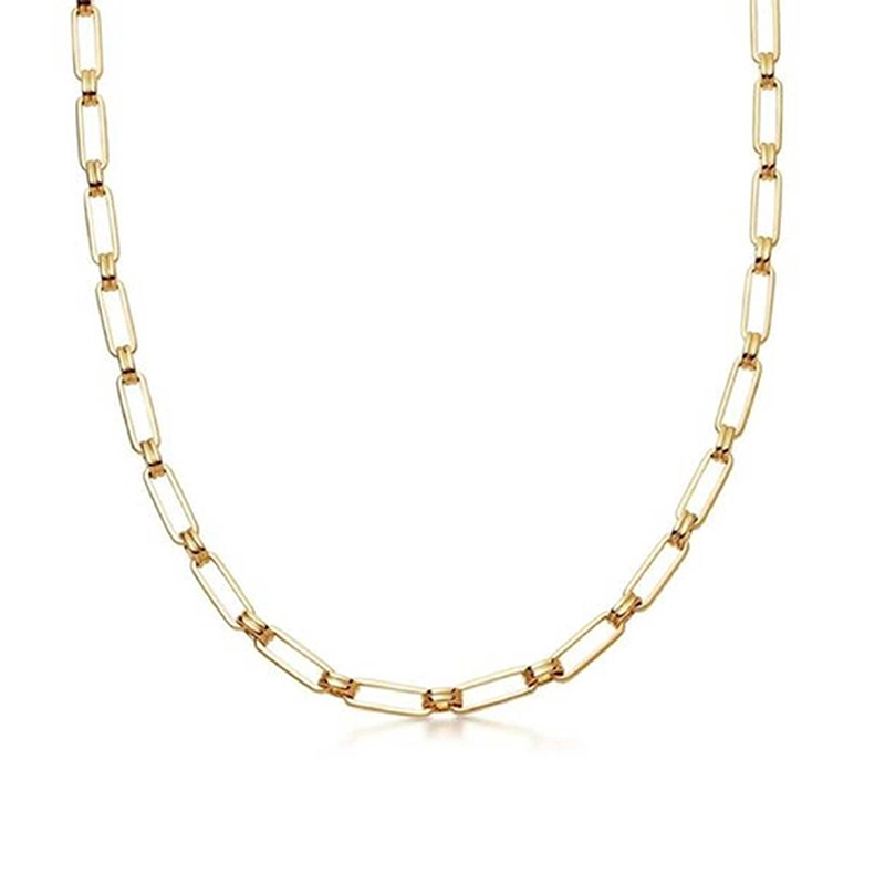 Bold Paper Clip Sterling Silver Chain Necklaces for Women 1