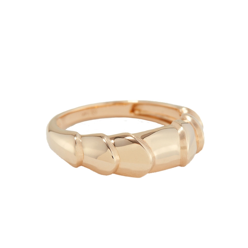 Bold 14K Solid Gold Ring Band for Ladies 1