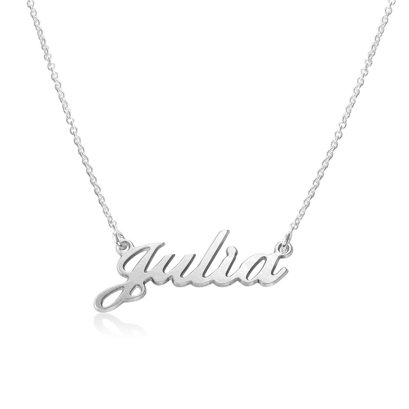 Custom Name Pendant Gold Plated Necklace Sterling Silver for Women 1
