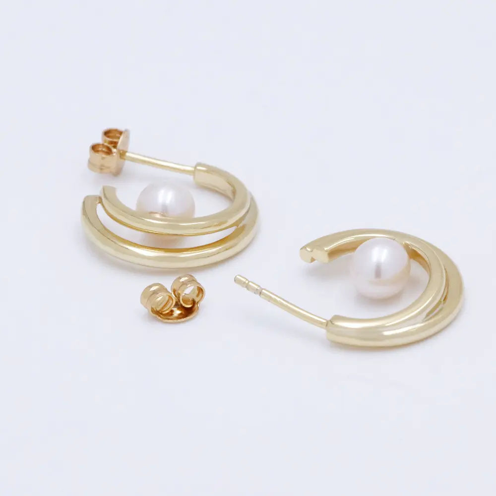 elegant pearl ring gold supplier for women 4