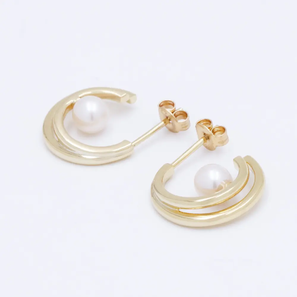 elegant pearl ring gold supplier for women 2