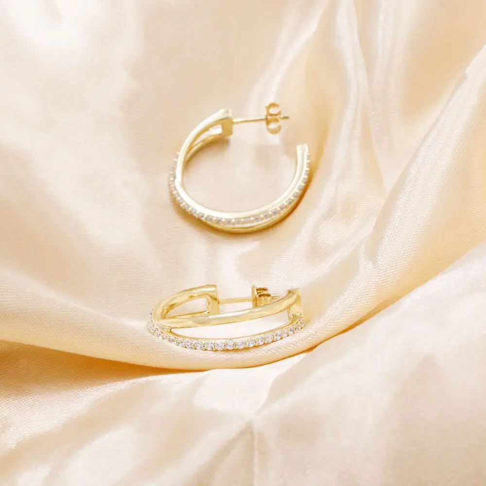 quality white gold hoop earrings for girlfriend 4