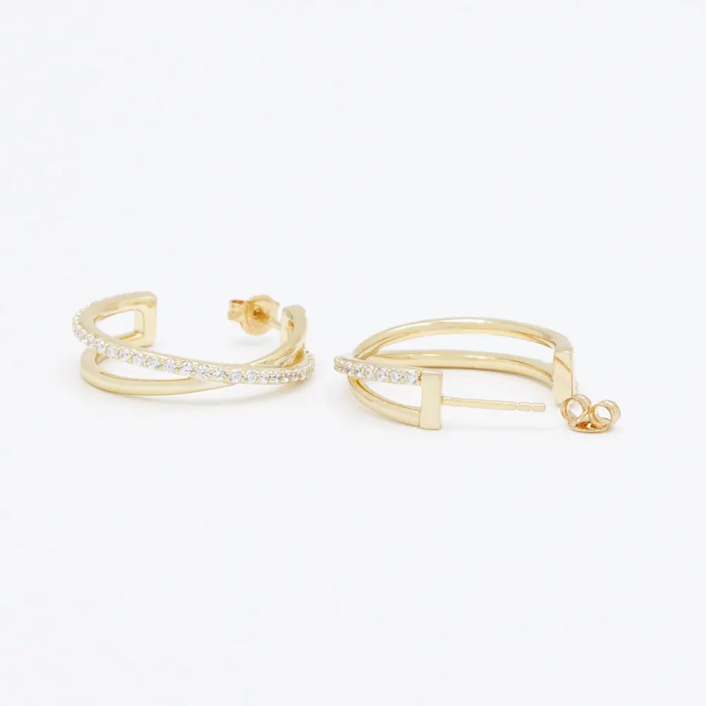 quality white gold hoop earrings for girlfriend 3