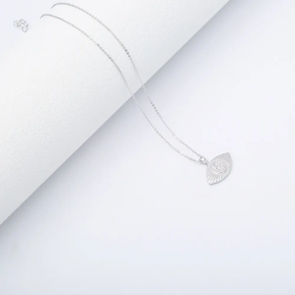 Joacii white gold diamond necklace promotion for women 4